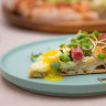 Quail Egg Pizza Carbonara