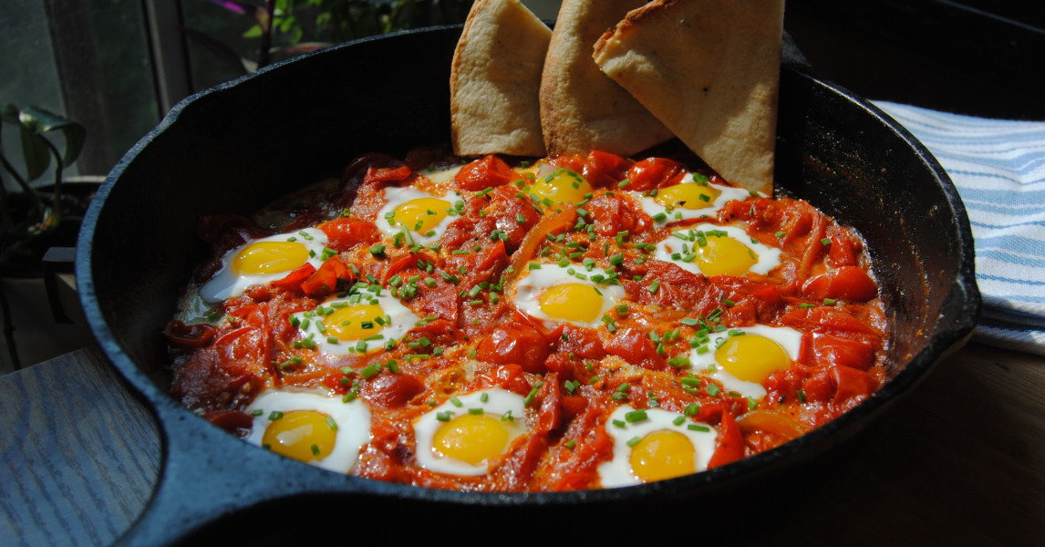 Chef Kyle's Shakshuka with Quail Eggs | Spring Creek Quail Farms