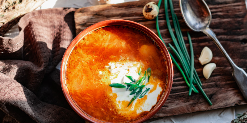 Roasted Carrot Soup With Poached Quail Eggs