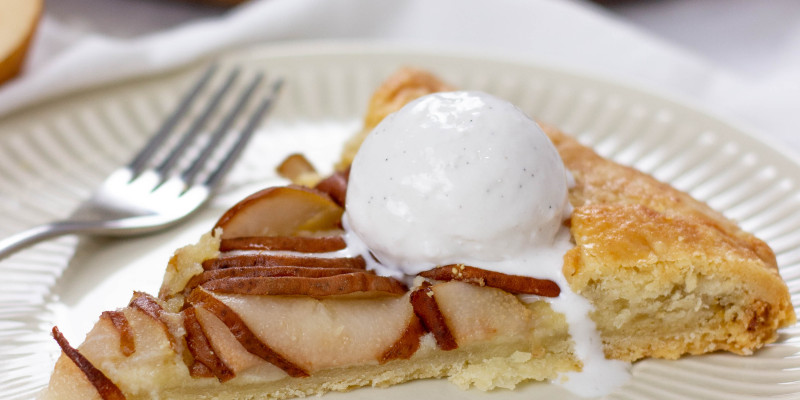 Pear and Almond Galette (Made With Quail Eggs!)