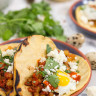 Chorizo Potato Tacos With Quail Eggs