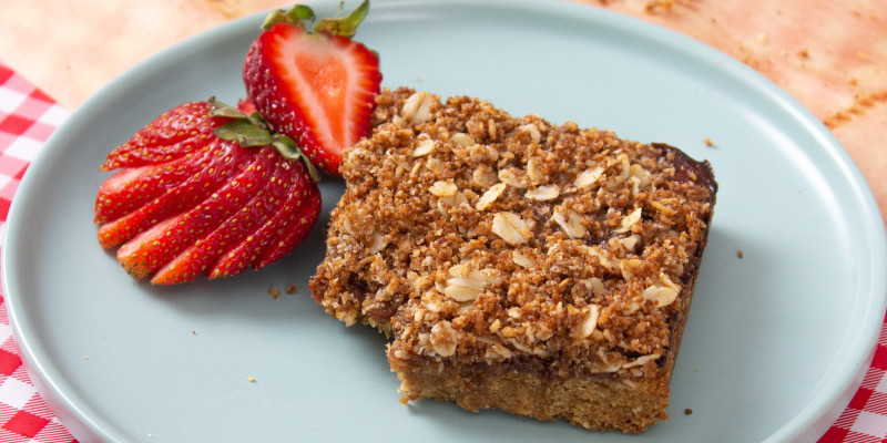 Strawberry Crumble Bars (Made With Quail Eggs!)