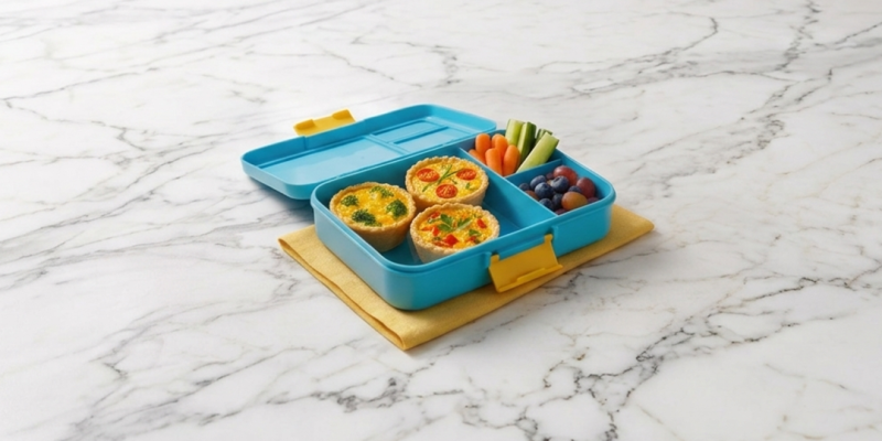 Mini Quail Egg Quiche School Lunch