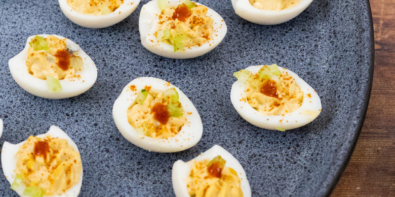 Jalapeño Deviled Quail Eggs